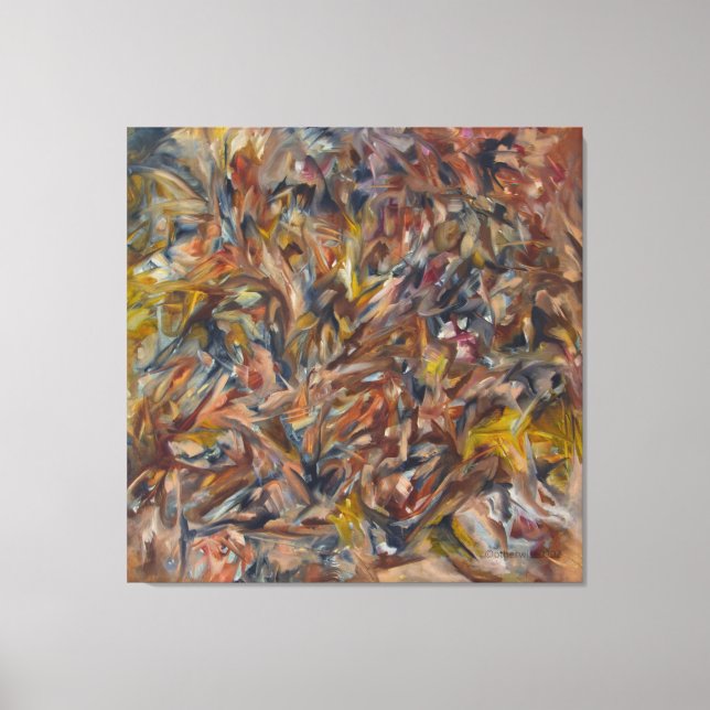 Impressão Em Tela tempestade, trabalho inicial de abstrato (Frente)