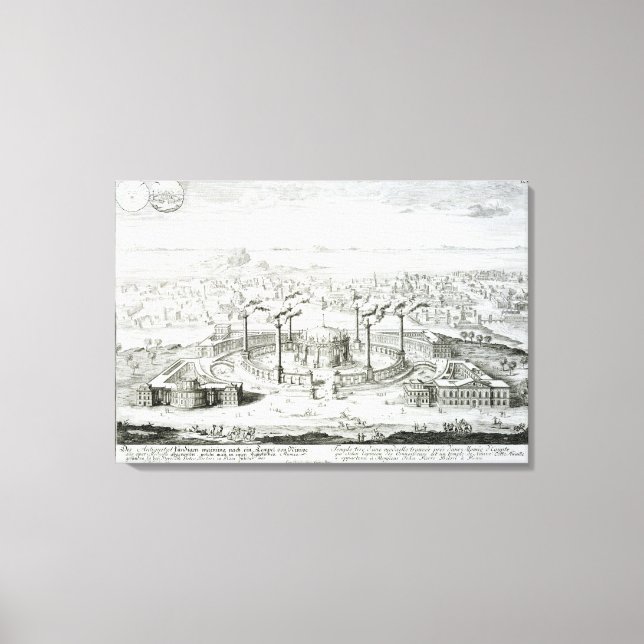 Impressão Em Tela Templo copiado de um design numa medalha encontrad (Frente)