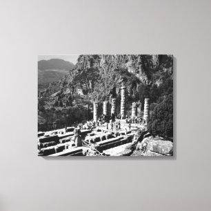 Impressão Em Tela Templo de Delphi Apollo, Grécia de Vintage