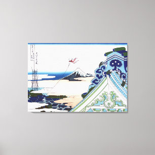 Impressão Em Tela Templo de Honganji em Asakusa, em Edo