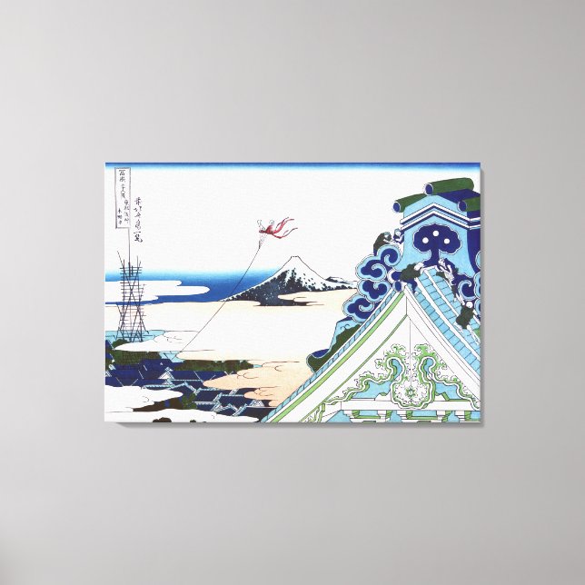 Impressão Em Tela Templo de Honganji em Asakusa, em Edo (Frente)