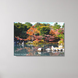 Impressão Em Tela Templo do Lago do Jardim de Outono Japão Arashiyam