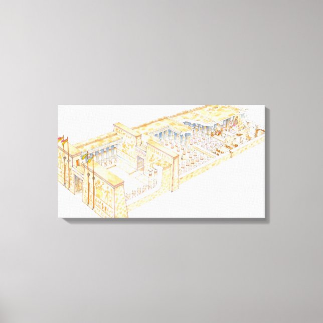 Impressão Em Tela Templo Egípcio (Frente)