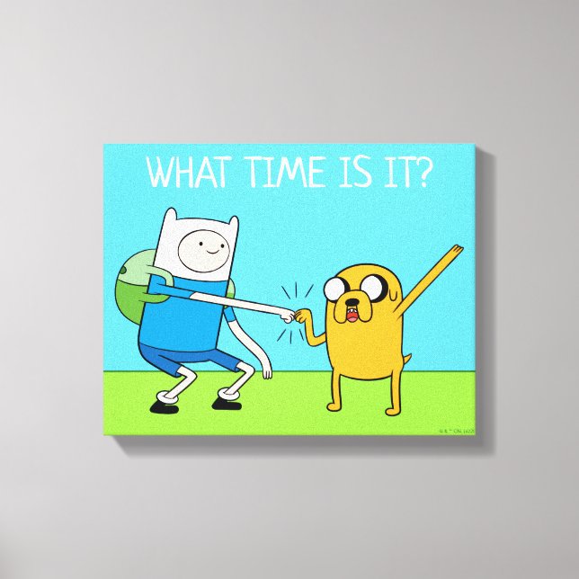 Impressão Em Tela Tempo de Aventura | Finn & Jake Fist Bump (Frente)