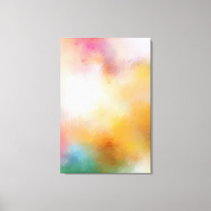 Impressão Em Tela Tendência Abstrato de Arte Azul Vermelho Amarelo