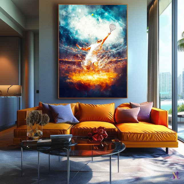 Impressão Em Tela Tênis Grand Slam - Arte Esportiva Dinâmica - Poder (Criador carregado)