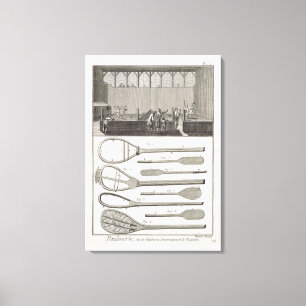 Impressão Em Tela Tênis real e a construção das raquetes, de