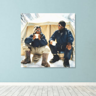 Impressão Em Tela Tenzing Norgay Edmund Hillary Conquistando o Evere