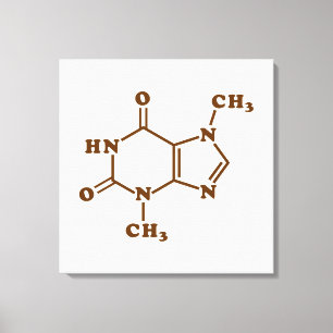 Impressão Em Tela Teobromina - Teobromina - Fórmula Química Molecula
