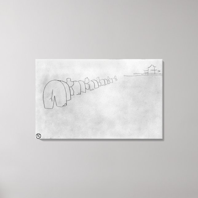 Impressão Em Tela Teoria dos Elefantes, 1896 (Frente)