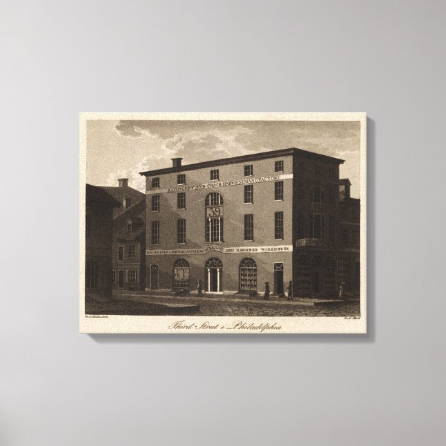 Impressão Em Tela Terceira rua na Filadélfia (Frente)