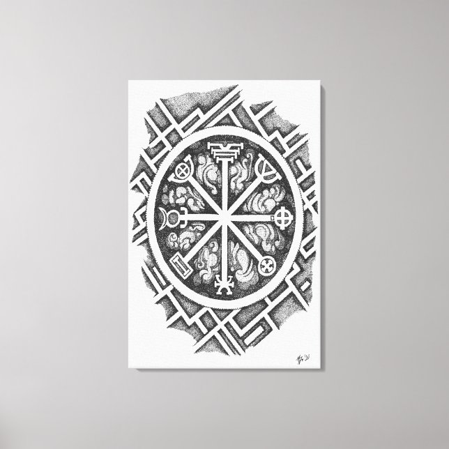 Impressão Em Tela Terceiro pentáculo de Mercúrio (Frente)