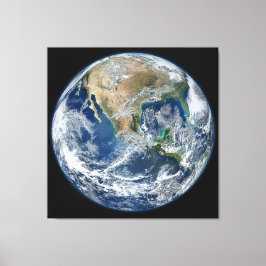 Impressão Em Tela Terra Altamente Detalhada | Azul-mármore
