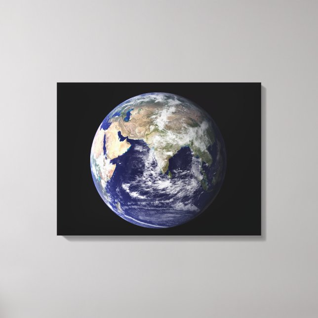 Impressão Em Tela Terra cheio mostrando Europa e Ásia 2 (Frente)