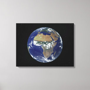 Impressão Em Tela Terra completa que mostra África e Europa