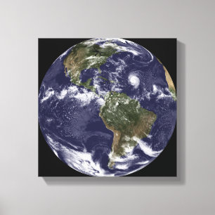 Impressão Em Tela Terra completa que mostra America do Norte 2