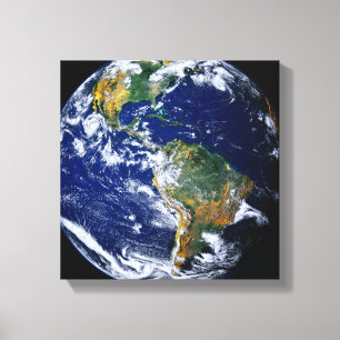 Impressão Em Tela Terra completa que mostra os Americas