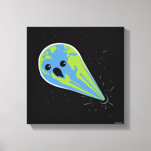 Impressão Em Tela Terra contra o buraco negro