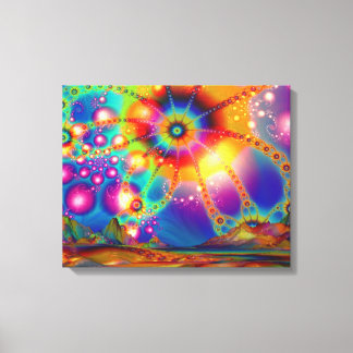Impressão Em Tela Terra das iluminações psicodélicas
