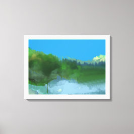 Impressão Em Tela Terra imaginária