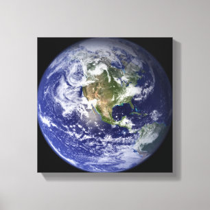 Impressão Em Tela Terra que mostra o hemisfério ocidental