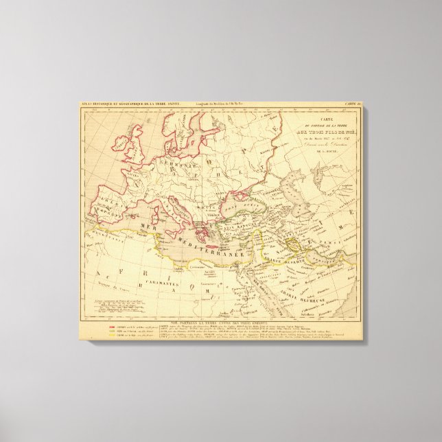 Impressão Em Tela Terre aux trois fils de Noe (Frente)