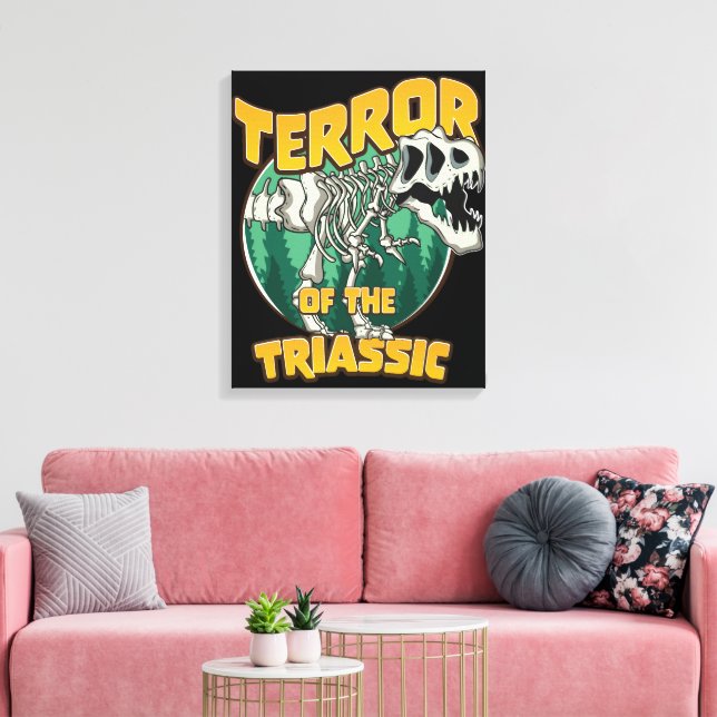 Impressão Em Tela Terror do Triássico (Insitu(Sala de estar))