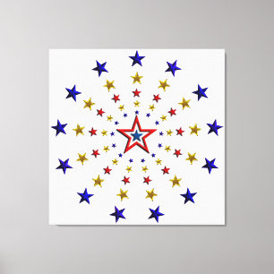 Impressão Em Tela Teste padrão de estrelas patrióticas
