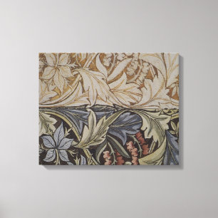 Impressão Em Tela Teste padrão floral do tecido da antiguidade da