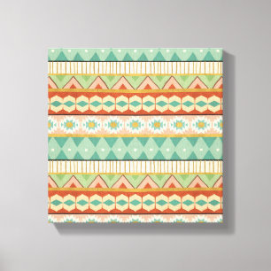 Impressão Em Tela Teste padrão tribal da aguarela de etapa   de Geo
