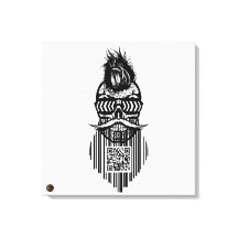 Tete de mort code barre QR G-Skulls avec barbe 7