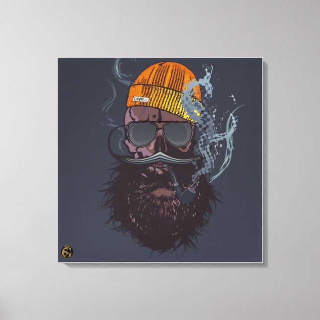 Impressão Em Tela Tête de mort punk hipster G-skulls crâne love cool (Frente)