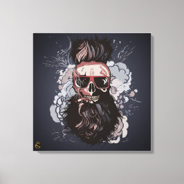 Impressão Em Tela Tête de mort punk hipster G-skulls crâne musisian