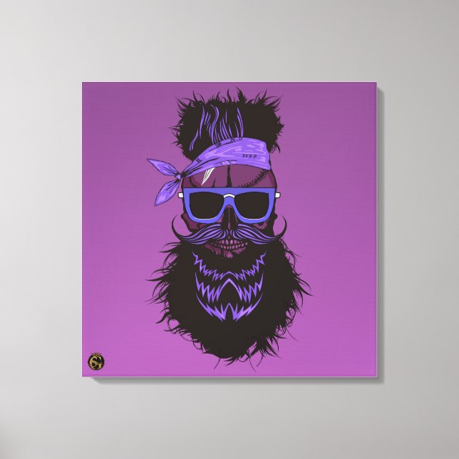 Impressão Em Tela Tête de mort punk hipster G-skulls crâne pirate (Frente)