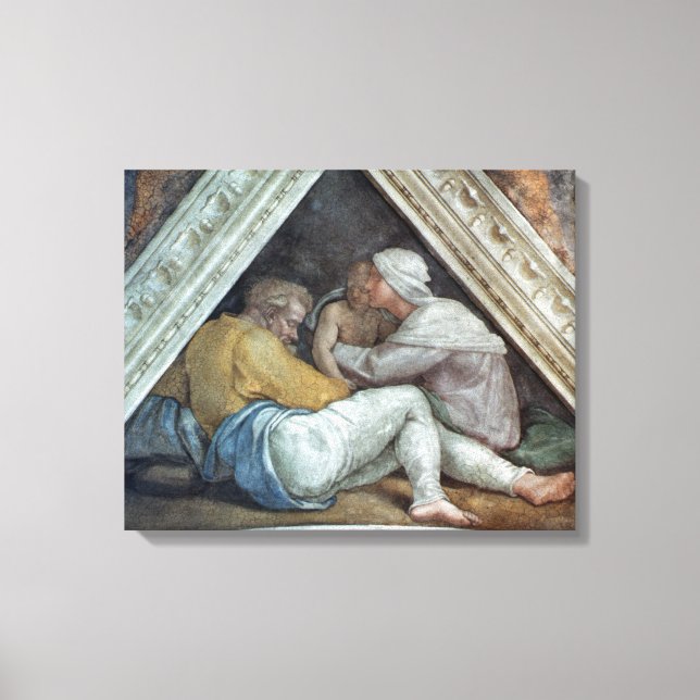 Impressão Em Tela Teto da Capela Sistina: Os Ancestrais do Cristo (Frente)