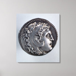 Impressão Em Tela Tetradrachma que descreve Alexander o excelente