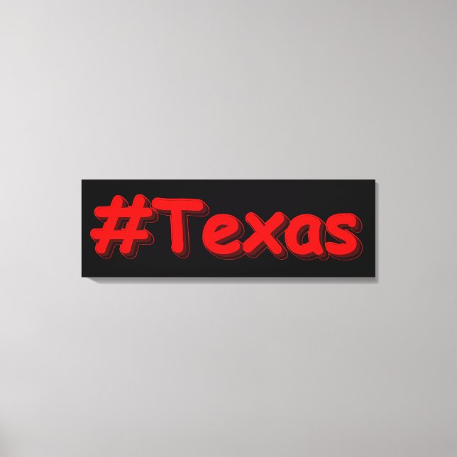 Impressão Em Tela "#Texas " Design bonito. Comprar Agora (Frente)