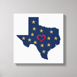 Impressão Em Tela Texas Love and Shining Stars (Estrelas do Amor e L