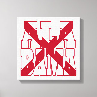 Impressão Em Tela Texto de bandeira do estado do Alabama