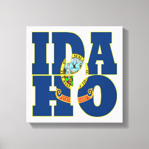 Impressão Em Tela Texto do sinalizador de estado Idaho