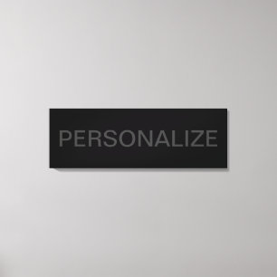 Impressão Em Tela Texto personalizável   Cinzas negras e negras mode