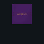 Impressão Em Tela Texto Personalizável Elegante | Dourado e profundo<br><div class="desc">Inscrição personalizável elegante,  edite o design como quiser!</div>