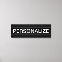 Texto personalizável | Preto e Branco Moderno Negr