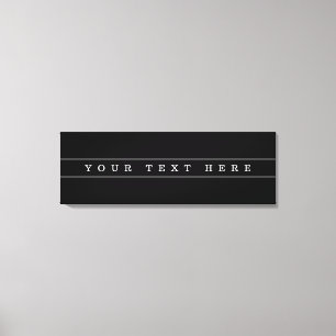 Impressão Em Tela Texto Simples Elegante & Listras Finas