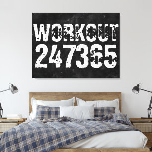 Impressão Em Tela Texto vestido e arranhado Workout 247365 vintage