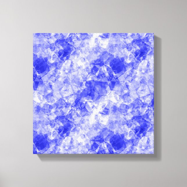 Impressão Em Tela Textura Azul Amassada (Frente)