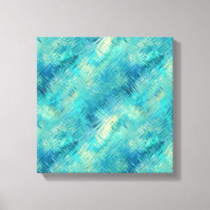 Impressão Em Tela Textura de Gel Cristal Azul Água-Marinha