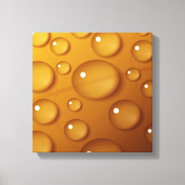 Impressão Em Tela Textura de Gota de Água Laranja