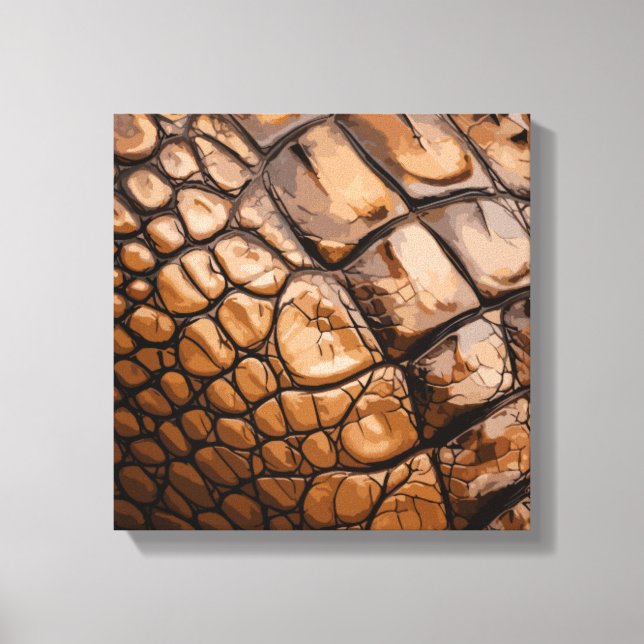 Impressão Em Tela Textura do Gator (Frente)