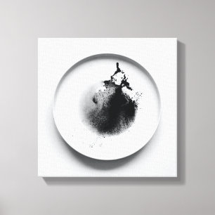 Impressão Em Tela Textura monocromática em café abstrato art 13